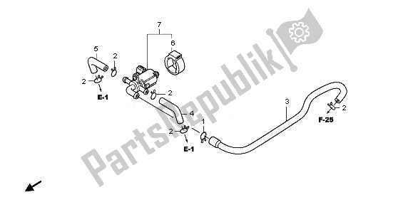 All parts for the Air Injection Control Valve of the Honda CBF 1000F 2011