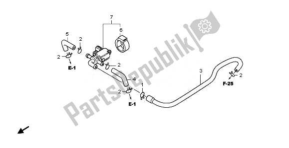 Todas as partes de Válvula De Controle De Injeção De Ar do Honda CBF 1000F 2011
