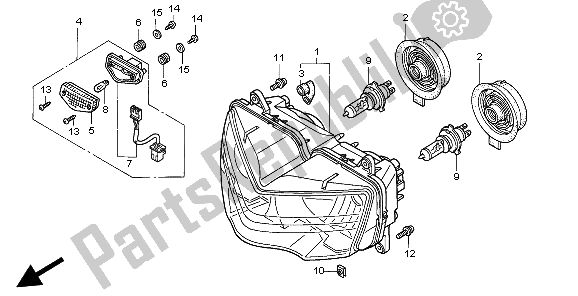 Tutte le parti per il Faro (eu) del Honda CBR 900 RR 1999