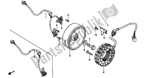 All parts for the Generator of the Honda XRV 750 Africa Twin 1993