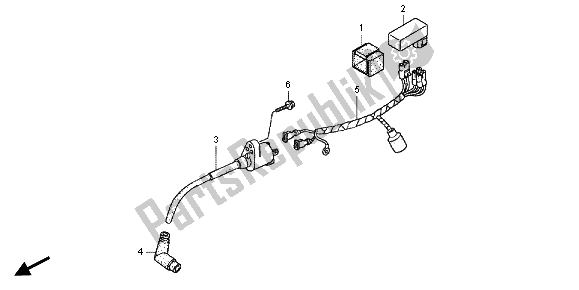 All parts for the Wire Harness & Ignition Coil of the Honda CRF 70F 2012