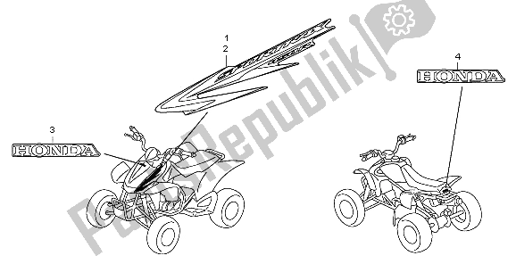 All parts for the Mark of the Honda TRX 450 ER Sportrax 2009