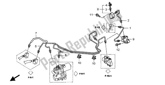 All parts for the Proportioning Control Valve of the Honda VFR 800A 2002