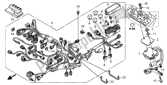 Todas las partes para Arnés De Cables de Honda CBR 1000 RA 2010