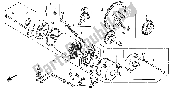 Tutte le parti per il Motore Di Avviamento del Honda CN 250 1 1994