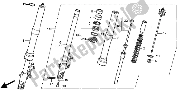 Tutte le parti per il Forcella Anteriore del Honda CBR 600 FA 2011