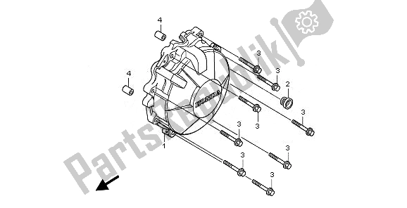 Tutte le parti per il Coperchio Del Generatore del Honda CBF 600 SA 2010