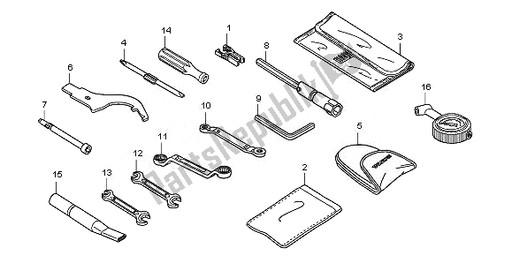 All parts for the Tools of the Honda CB 1000 RA 2011