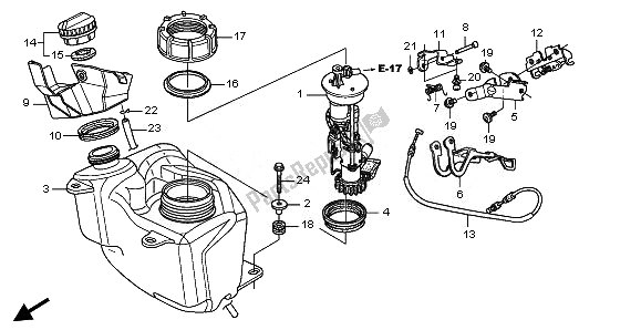 Toutes les pièces pour le Réservoir D'essence du Honda FES 125 2011