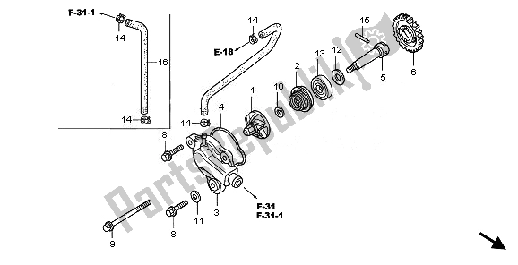 Toutes les pièces pour le Pompe à Eau du Honda CBR 125 RW 2010