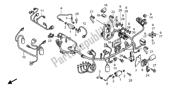 All parts for the Wire Harness & Ignition Coil of the Honda NT 700 VA 2007