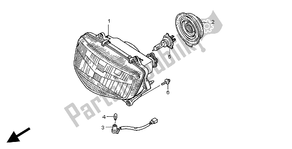 Todas as partes de Farol (reino Unido) do Honda CBR 600F 1998