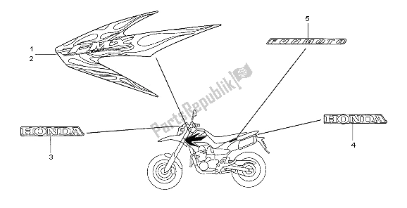 All parts for the Mark of the Honda FMX 650 2006