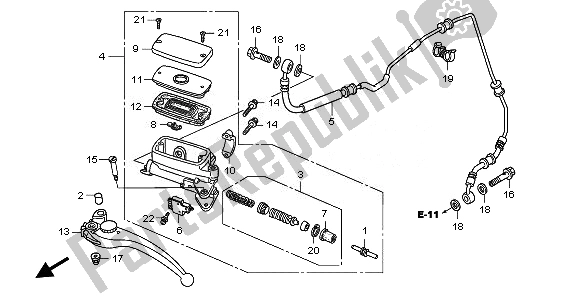 Todas las partes para Cilindro Maestro Del Embrague de Honda CB 1300 SA 2008