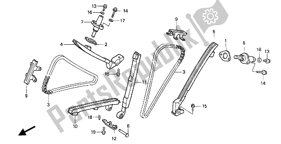 Tutte le parti per il Catena A Camme E Tenditore del Honda VF 750C 1994