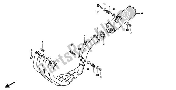 Tutte le parti per il Silenziatore Di Scarico del Honda CBR 900 RR 1994