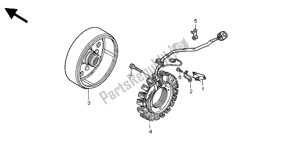 Toutes les pièces pour le Générateur du Honda TRX 350 FE Fourtrax 4X4 ES 2006