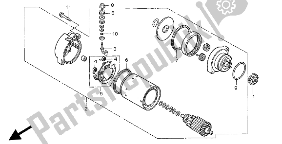 Todas las partes para Motor De Arranque de Honda CB 750F2 1998