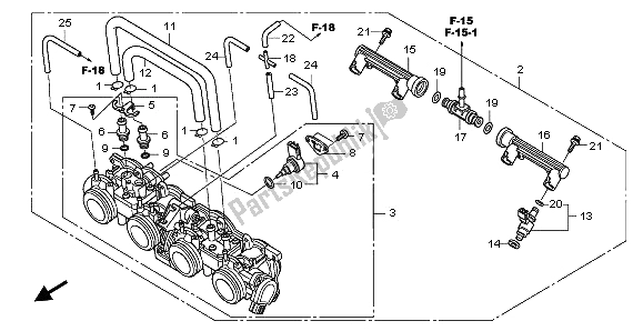 Tutte le parti per il Corpo Farfallato del Honda CBF 600N 2009