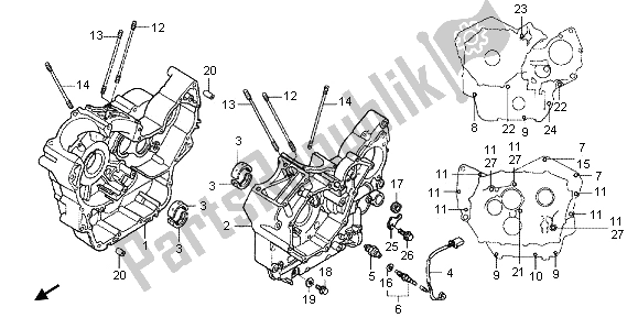 Todas las partes para Caja Del Cigüeñal de Honda VT 750 CA 2006