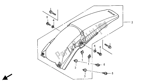 Todas las partes para Guardabarros Trasero de Honda CRF 450R 2004