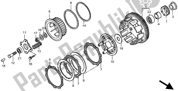 Toutes les pièces pour le Embrayage du Honda CB 600F Hornet 1998