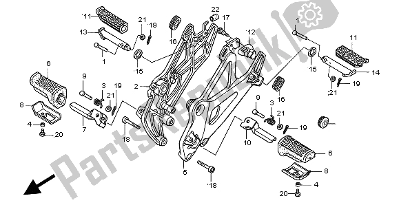 Tutte le parti per il Passo del Honda SLR 650 1998