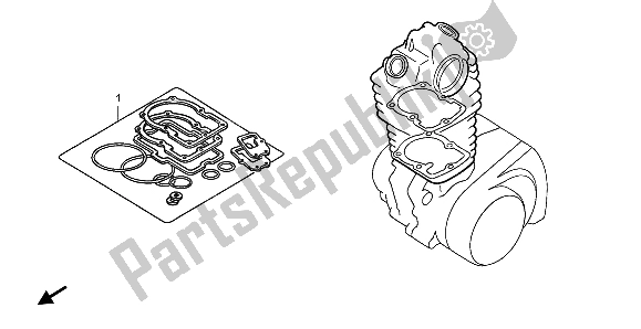 All parts for the Eop-1 Gasket Kit A of the Honda TRX 300 EX Fourtrax 2004