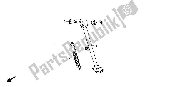 All parts for the Stand of the Honda CRF 70F 2010