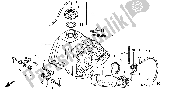 Wszystkie części do Zbiornik Paliwa Honda XR 400R 2000