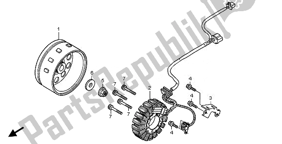 All parts for the Generator of the Honda XL 125V 2011
