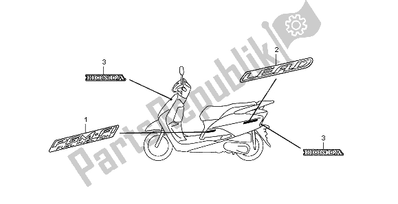 Wszystkie części do Znak Honda NHX 110 WH 2012