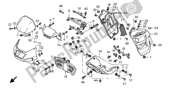 Todas las partes para Capucha de Honda XL 600V Transalp 1998