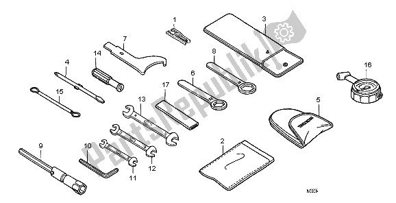 All parts for the Tools of the Honda CBF 600N 2007