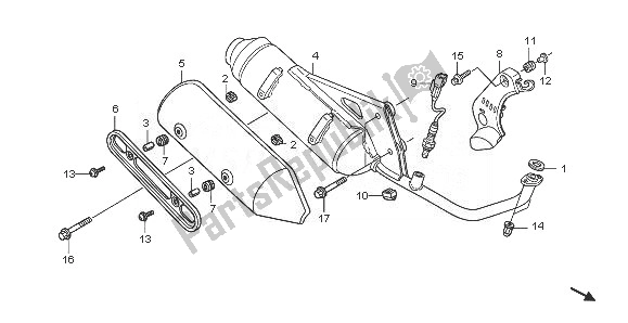 Tutte le parti per il Silenziatore Di Scarico del Honda PES 125R 2008