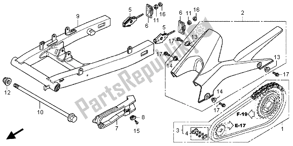 Tutte le parti per il Forcellone del Honda CBR 125 RT 2013