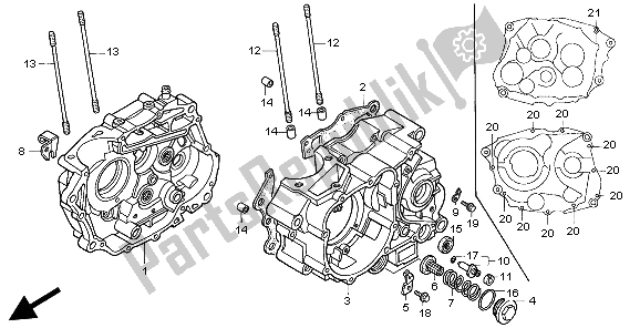 Todas las partes para Caja Del Cigüeñal de Honda CLR 125 1999