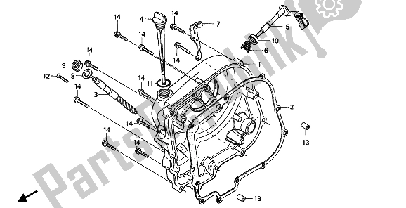 Wszystkie części do Prawa Os? Ona Skrzyni Korbowej Honda CB 250 1992