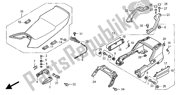 Toutes les pièces pour le Siège du Honda ST 1100 2001