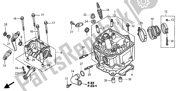 Todas las partes para Cabeza De Cilindro de Honda CRF 450R 2004