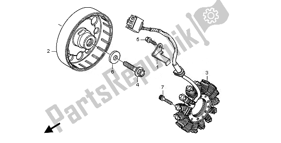 All parts for the Generator of the Honda CB 600F Hornet 2008