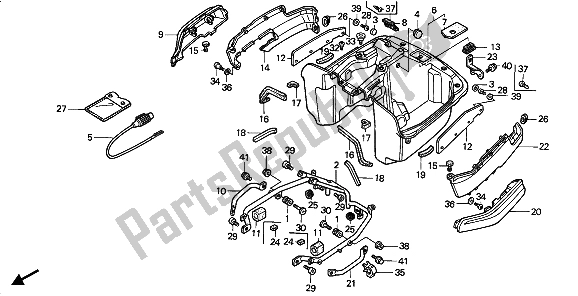 Toutes les pièces pour le Corps Intérieur Du Tronc du Honda PC 800 1990