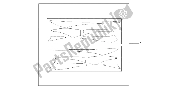 Todas las partes para Etiqueta De Rayas de Honda CBR 1100 XX 2000