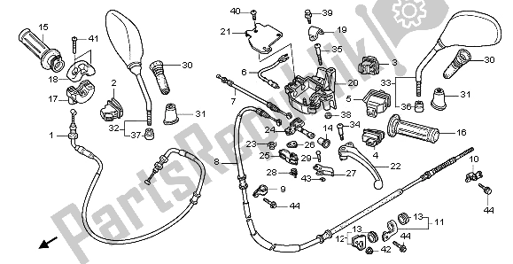 Wszystkie części do D? Wignia Klamki I Prze?? Cznik I Kabel Honda PES 125R 2012