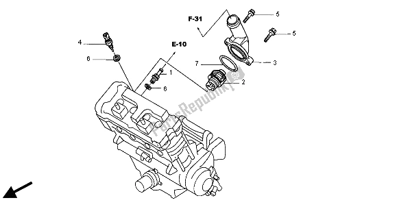 All parts for the Thermostat of the Honda CB 900F Hornet 2005