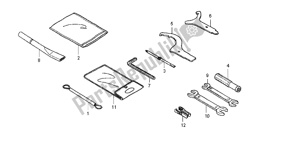 All parts for the Tool of the Honda VFR 800X 2013