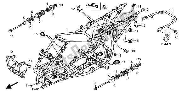 Tutte le parti per il Corpo Del Telaio del Honda TRX 250 EX 2008