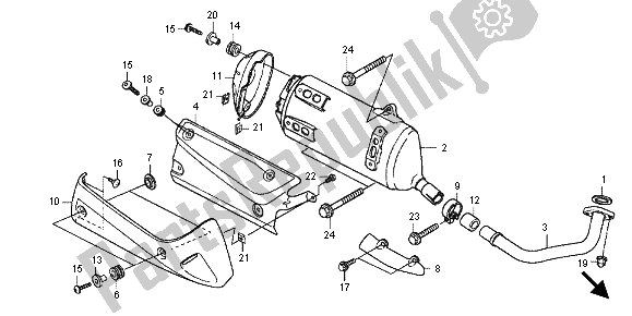 Toutes les pièces pour le Silencieux D'échappement du Honda SH 300 2012