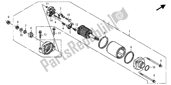 Todas as partes de Motor De Arranque do Honda CB 600F Hornet 2012