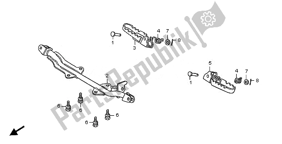 All parts for the Step of the Honda CRF 70F 2010